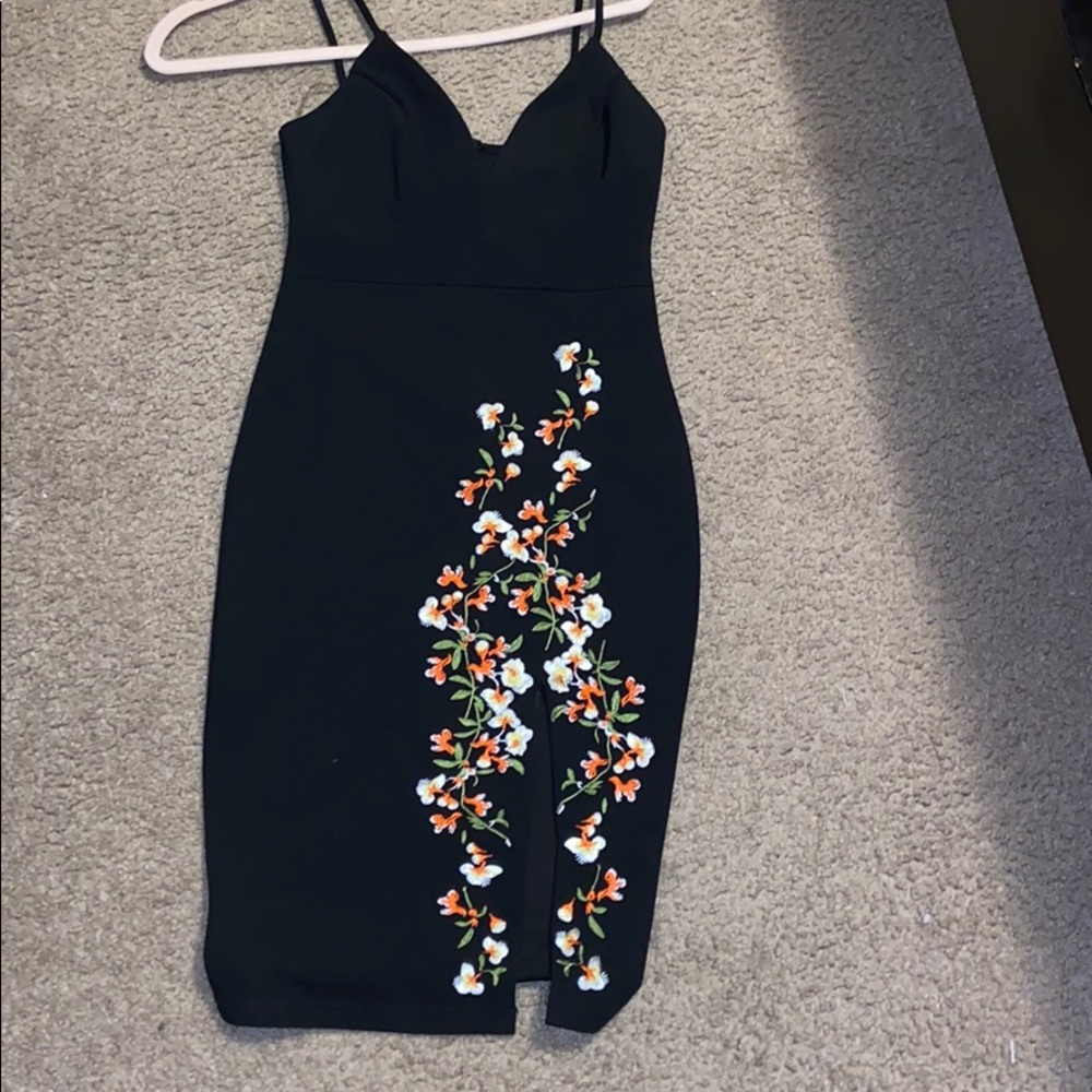 Black floral dress